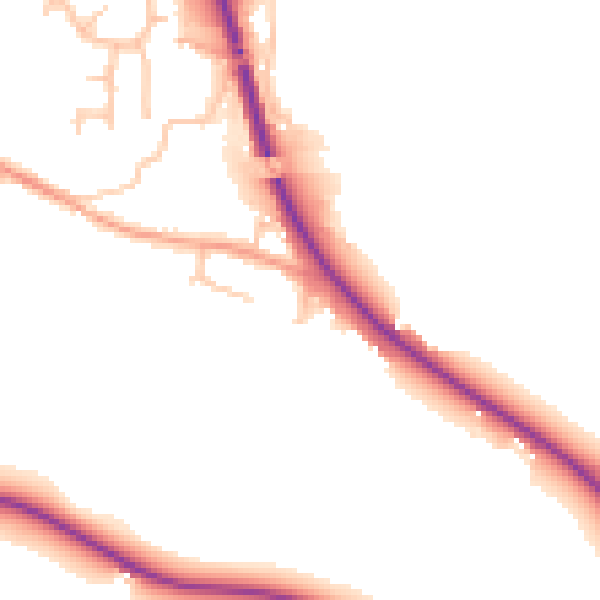 Daytime road noise heatmap for ST17 0XG