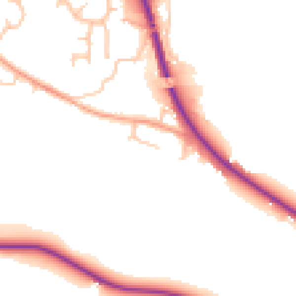 Daytime road noise heatmap for ST17 0XU