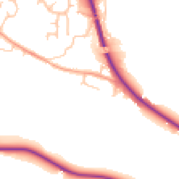 Daytime road noise heatmap for ST17 0XX