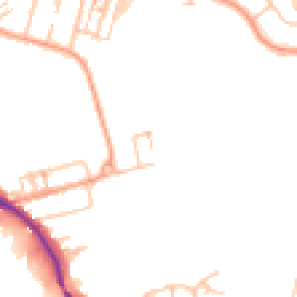 Daytime road noise heatmap for ST17 4FZ