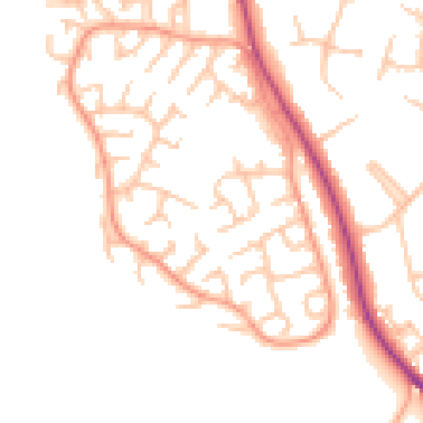 Daytime road noise heatmap for ST17 4RG