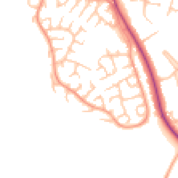 Daytime road noise heatmap for ST17 4RY