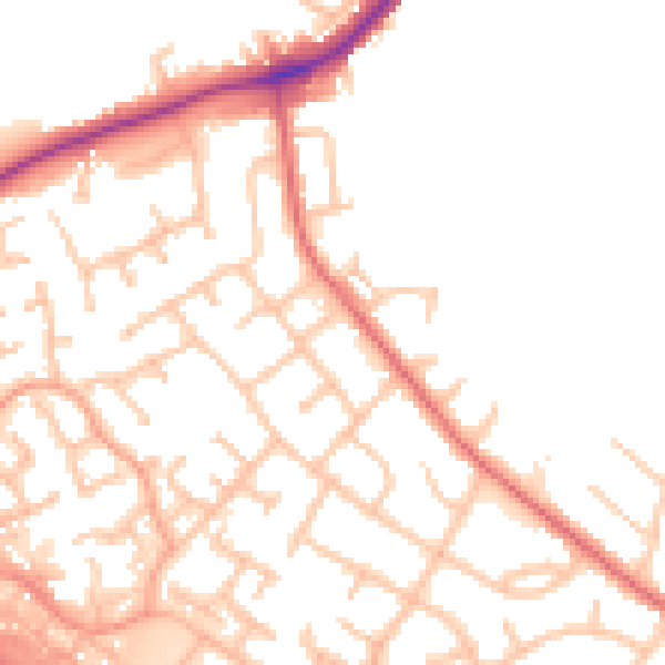 Daytime road noise heatmap for ST17 9TX