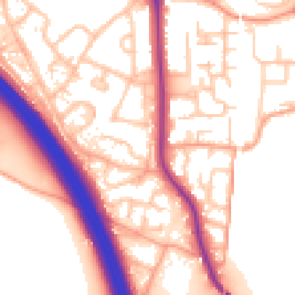 Daytime road noise heatmap for ST17 9WD