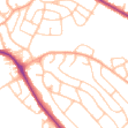 Daytime road noise heatmap for ST2 0LY