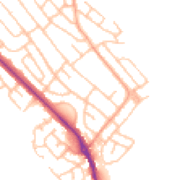 Daytime road noise heatmap for ST2 0RQ