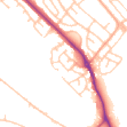 Daytime road noise heatmap for ST2 0SS