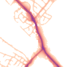 Daytime road noise heatmap for ST2 0TD