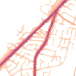 Daytime road noise heatmap for ST2 7HW