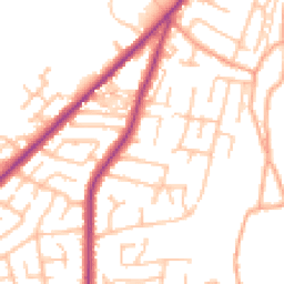 Daytime road noise heatmap for ST2 7JR