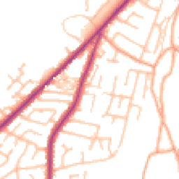 Daytime road noise heatmap for ST2 7JS