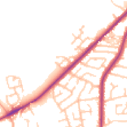 Daytime road noise heatmap for ST2 7QN