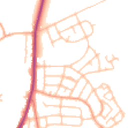 Daytime road noise heatmap for ST2 8DU
