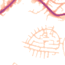 Daytime road noise heatmap for ST2 9NJ