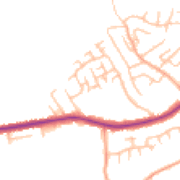 Daytime road noise heatmap for ST2 9QQ