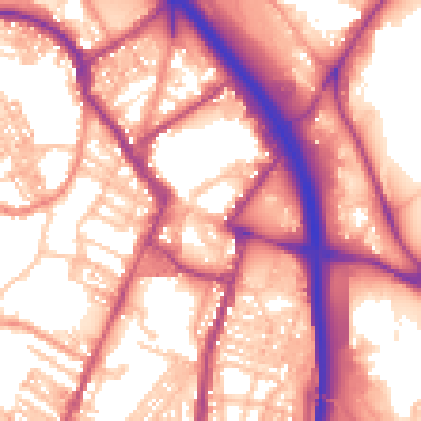 Daytime road noise heatmap for ST4 1BL
