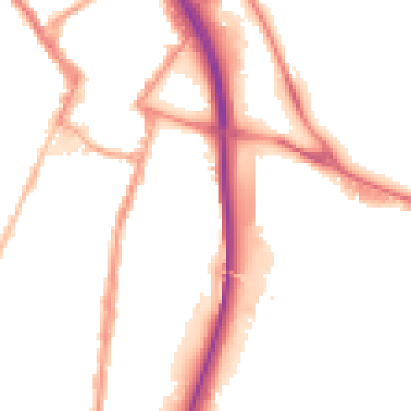 Night-time road noise heatmap for ST4 1DY