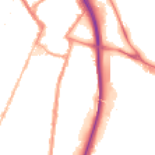 Night-time road noise heatmap for ST4 1EA