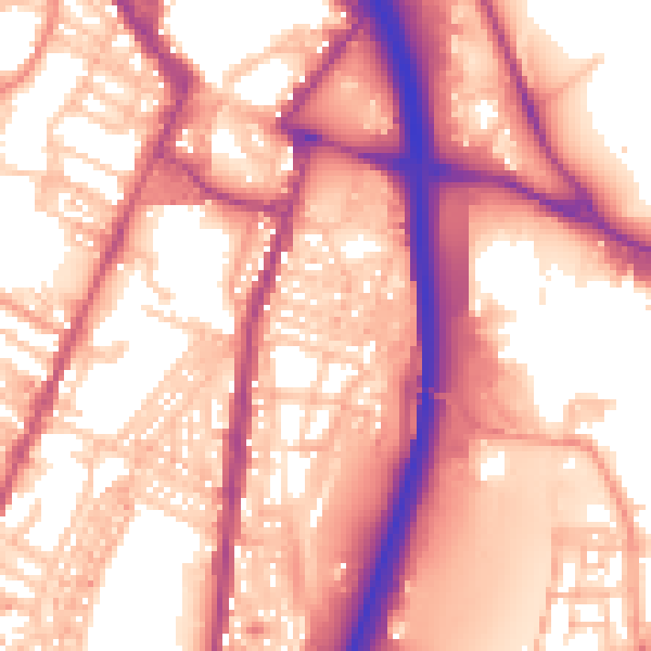 Daytime road noise heatmap for ST4 1EE