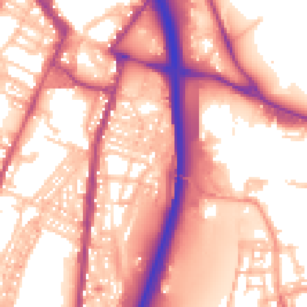 Daytime road noise heatmap for ST4 1EF