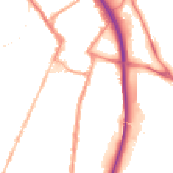 Night-time road noise heatmap for ST4 1EL