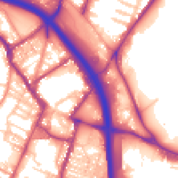 Daytime road noise heatmap for ST4 1HG