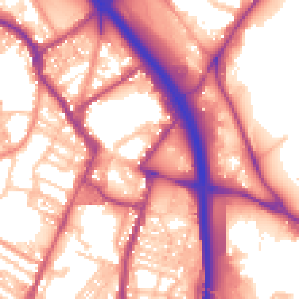 Daytime road noise heatmap for ST4 1HL
