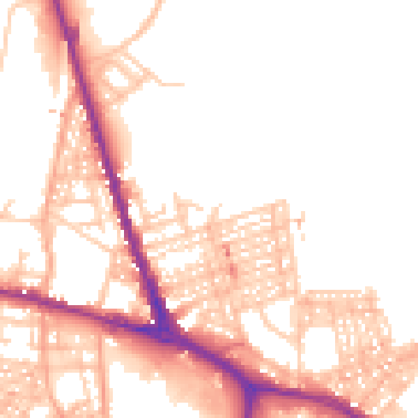 Daytime road noise heatmap for ST4 2LQ