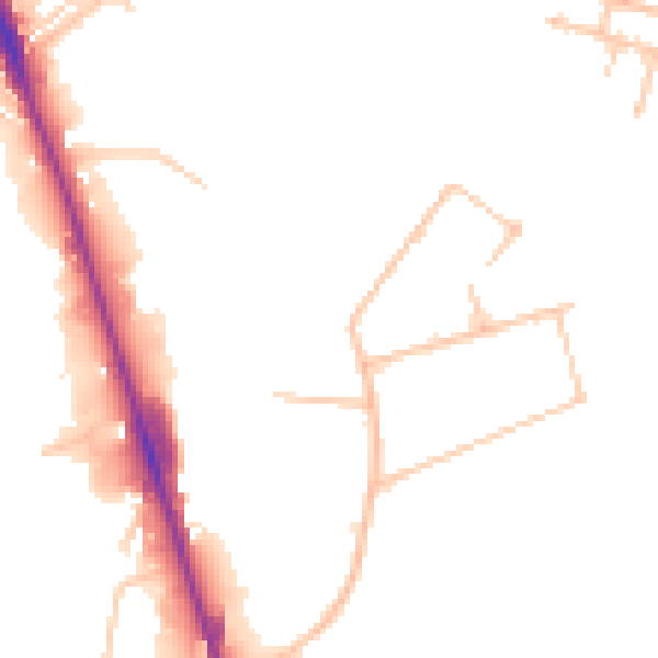 Daytime road noise heatmap for ST4 2TE