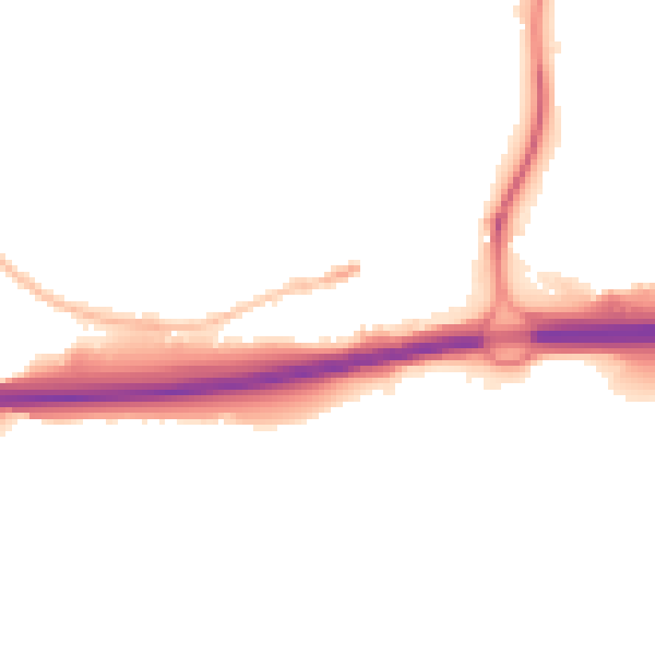 Night-time road noise heatmap for ST4 3BD