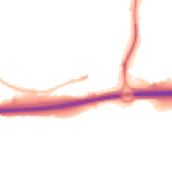 Night-time road noise heatmap for ST4 3BQ