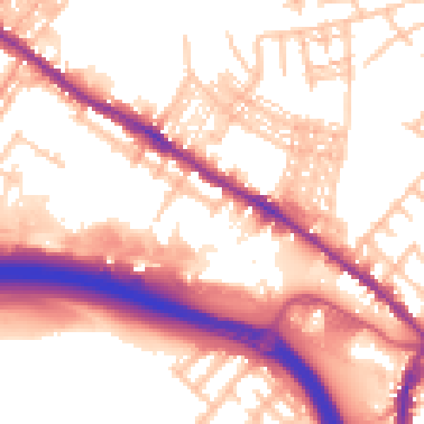 Daytime road noise heatmap for ST4 3BY