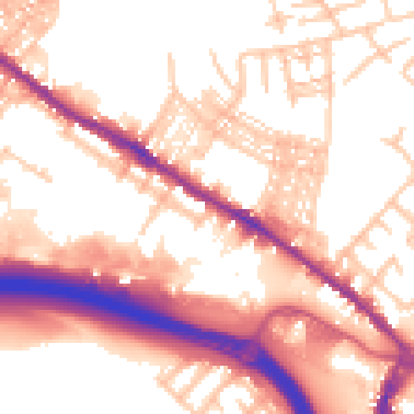 Daytime road noise heatmap for ST4 3DB