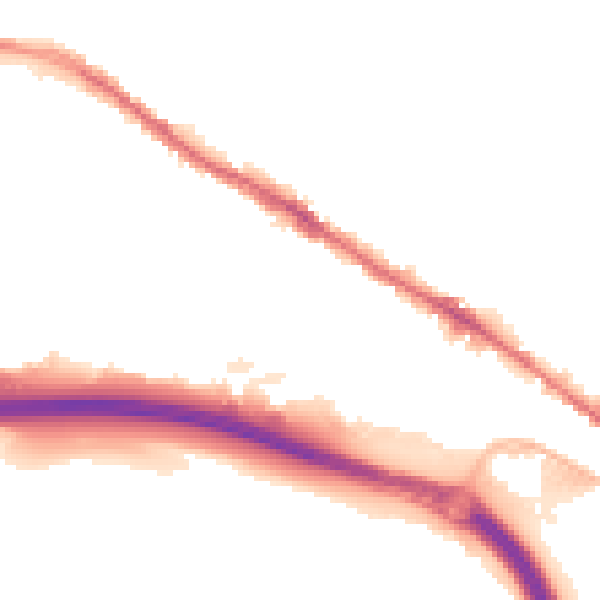 Night-time road noise heatmap for ST4 3PW