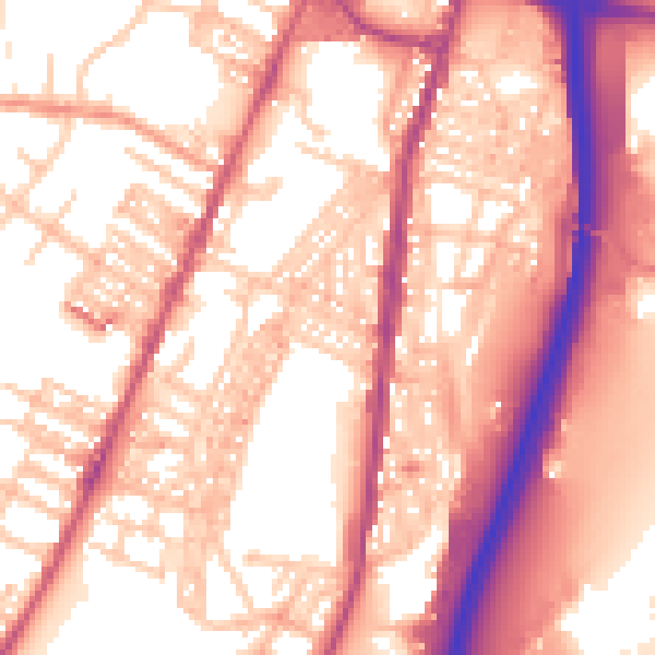 Daytime road noise heatmap for ST4 4AU