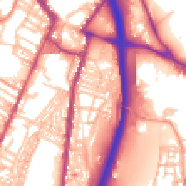 Daytime road noise heatmap for ST4 4FF