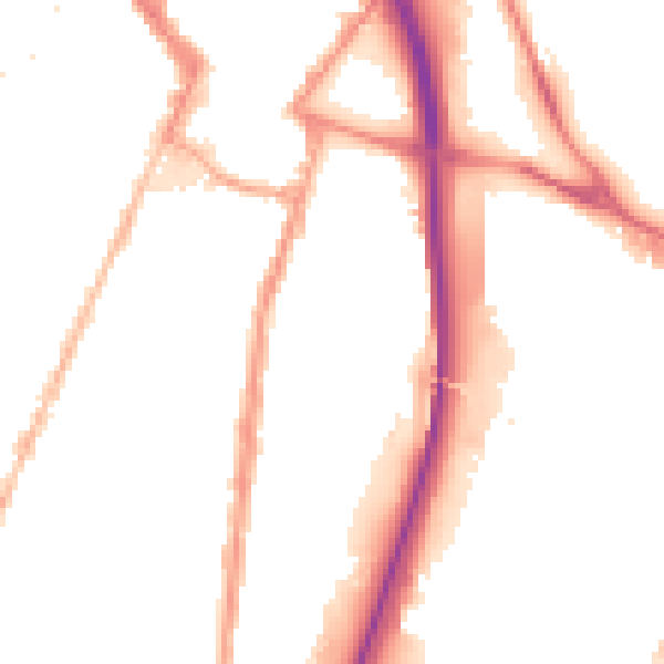 Night-time road noise heatmap for ST4 4FF