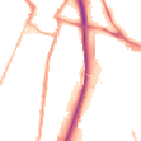 Night-time road noise heatmap for ST4 4FG