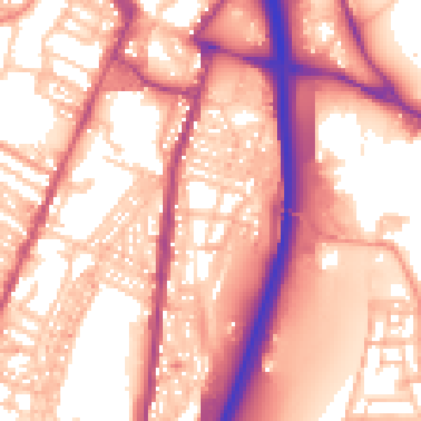Daytime road noise heatmap for ST4 4FH