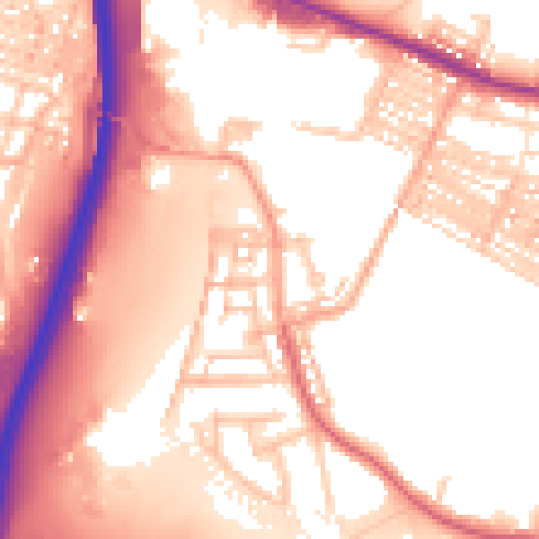 Daytime road noise heatmap for ST4 4JG