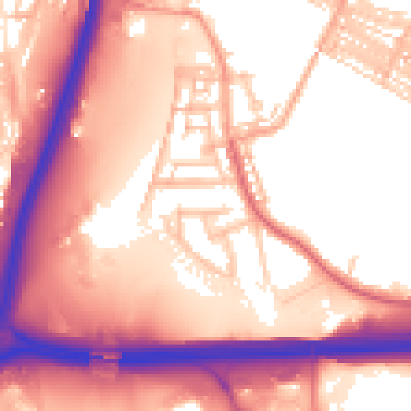 Daytime road noise heatmap for ST4 4LB