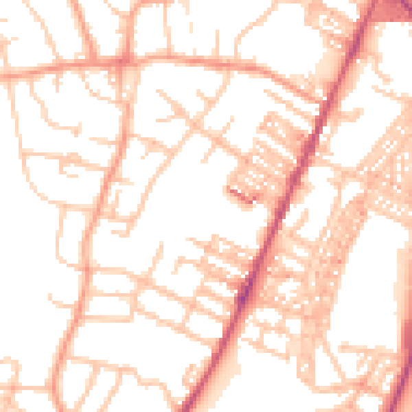 Daytime road noise heatmap for ST4 5AH
