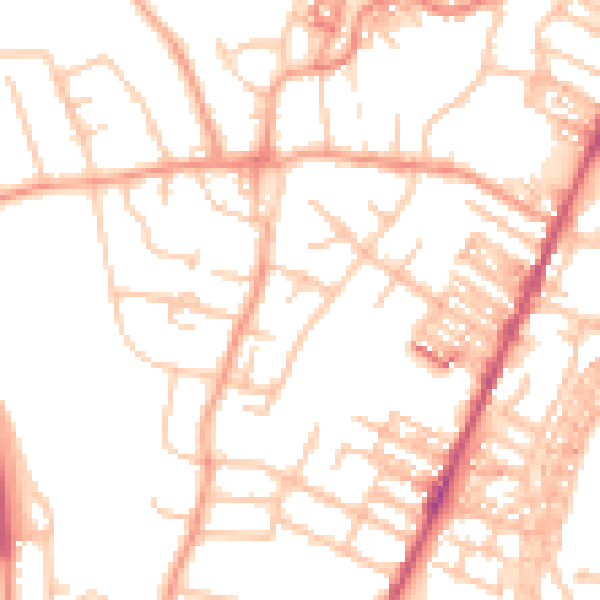 Daytime road noise heatmap for ST4 5EE