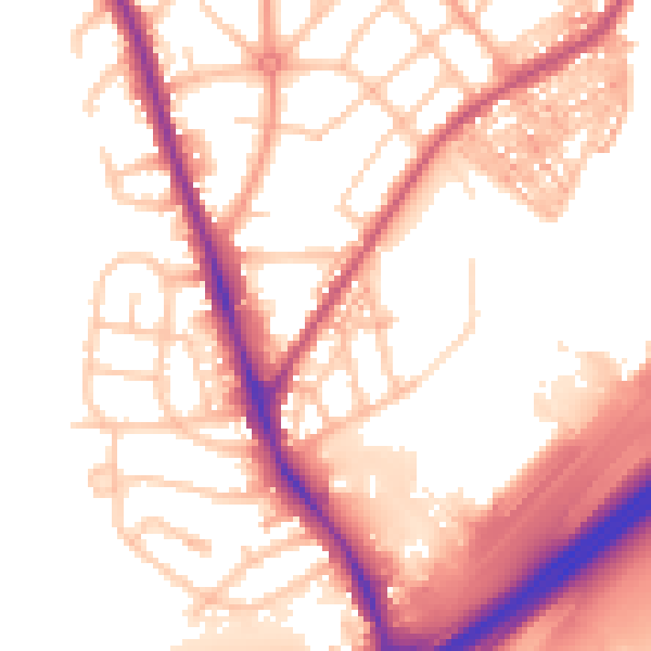 Daytime road noise heatmap for ST4 5NX