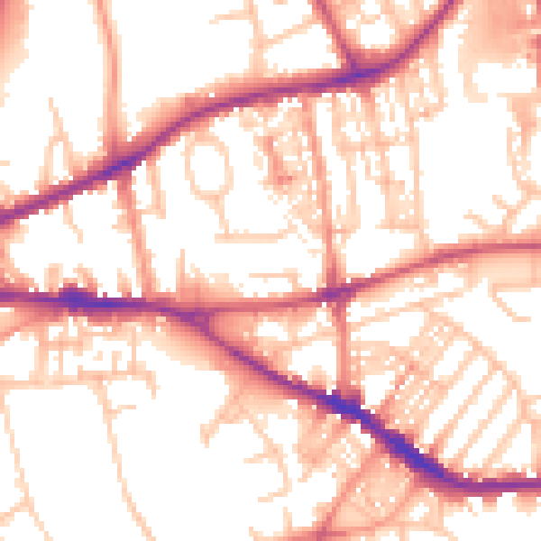 Daytime road noise heatmap for ST4 6DT