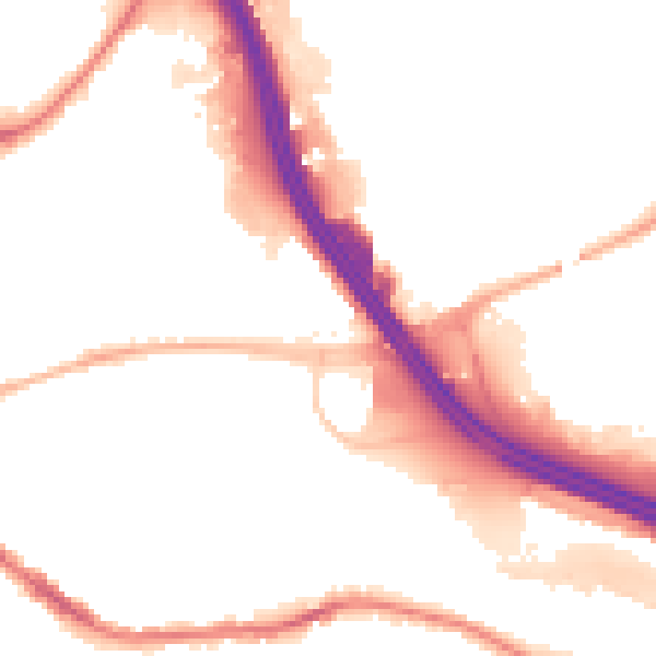 Night-time road noise heatmap for ST4 7DN