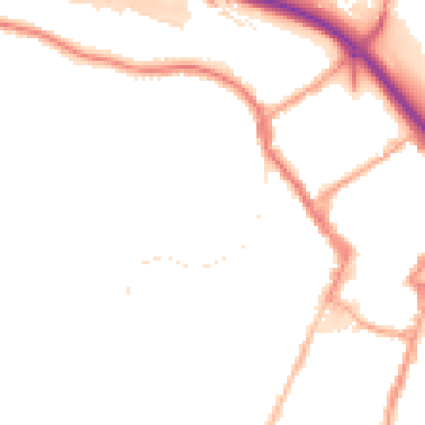 Night-time road noise heatmap for ST4 7ED