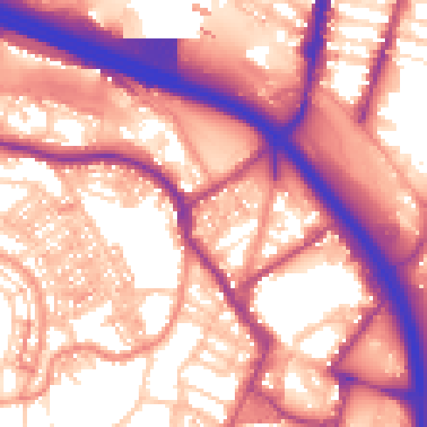 Daytime road noise heatmap for ST4 7RT