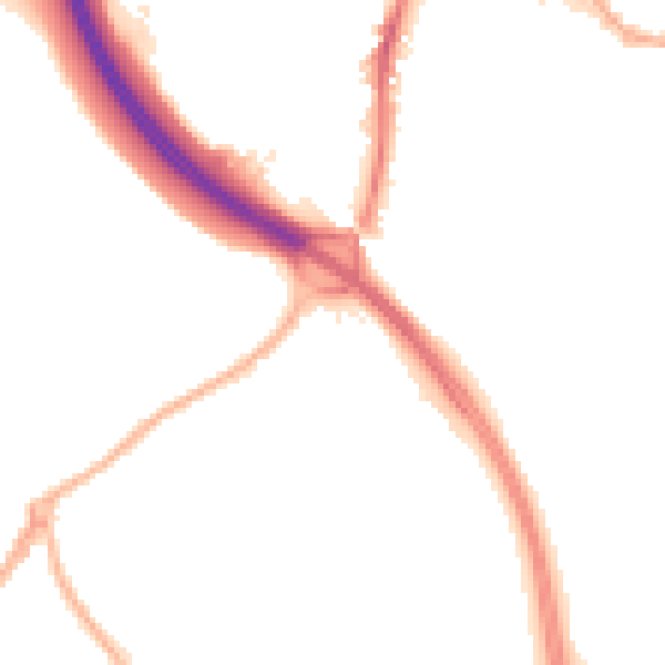 Night-time road noise heatmap for ST5 0AL