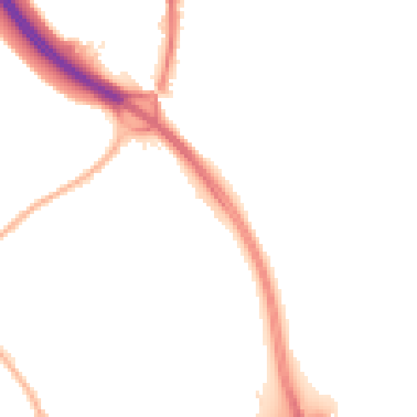 Night-time road noise heatmap for ST5 0AQ